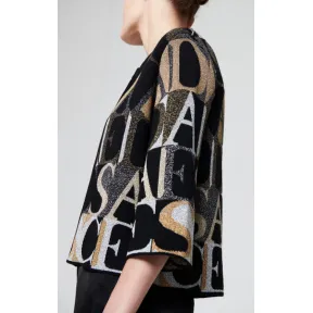 艾斯卡达/Escada 羊毛Lurex针织徽标夹克 5028392_A001