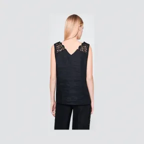 艾斯卡达/Escada 蕾丝边亚麻上衣 5029210_A001