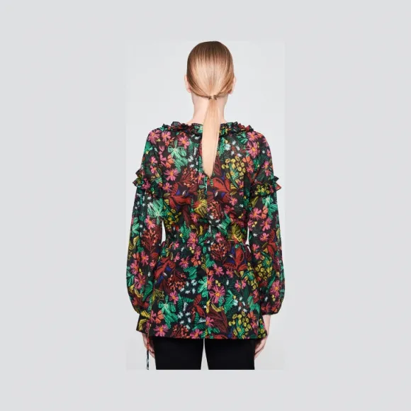 艾斯卡达/Escada 棉质花卉荷叶边女式衬衫 5029242_1056