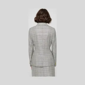 艾斯卡达/Escada 羊毛真丝格纹西装外套 5029275_A752