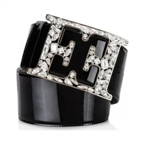 艾斯卡达/Escada 皮革水晶会标腰带 5029668_A001