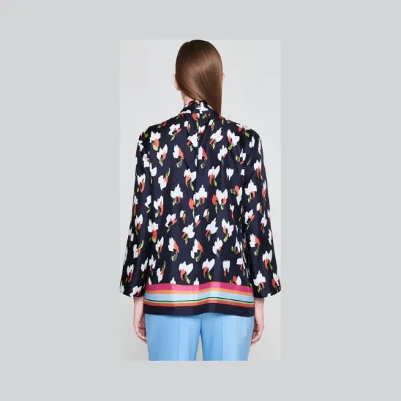 艾斯卡达/Escada 真丝印花领带女衬衫 5030079_P958