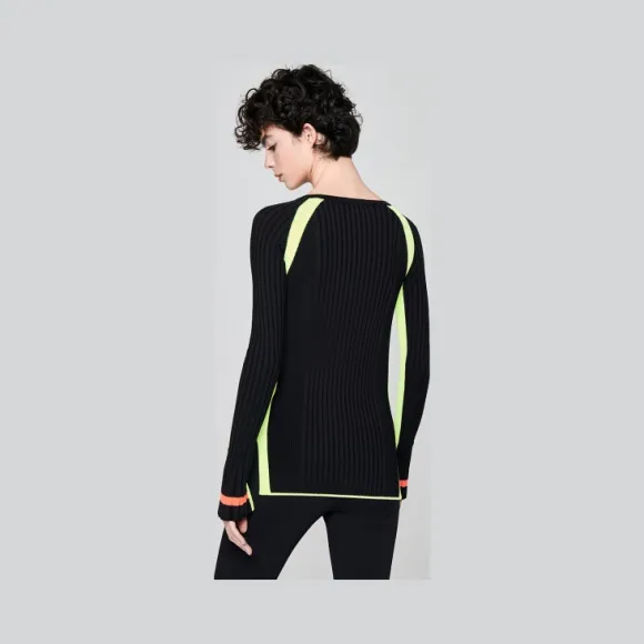 艾斯卡达/Escada 对比条纹罗纹针织毛衣 5030090_A001