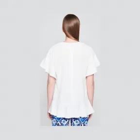 艾斯卡达/Escada 缎面绉纱荷叶边上衣 5030139_A101