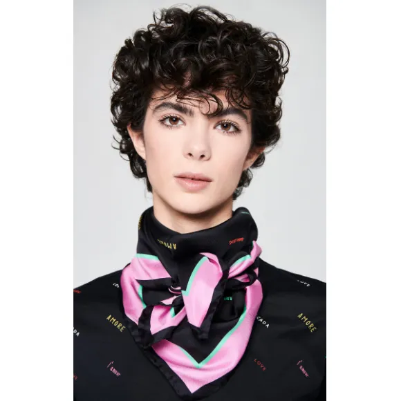 艾斯卡达/Escada 真丝印花徽标围巾 5030215_A001