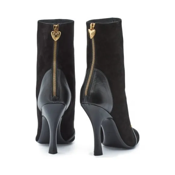 艾斯卡达/Escada 皮革和绒面革踝靴 5030707_A001