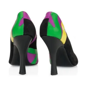 艾斯卡达/Escada 跑道集合-皮革徽标高跟鞋 5030708_A001