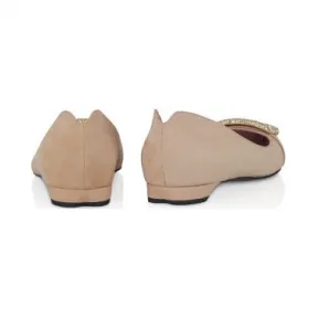 艾斯卡达/Escada 绒面缀饰平底鞋 5030793_A111