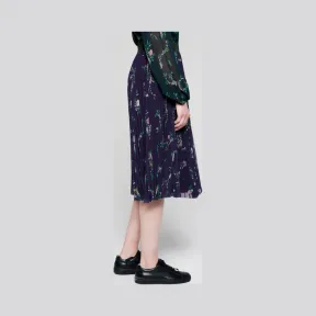艾斯卡达/Escada Plissé花卉中长半身裙 5031119_P905
