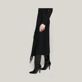 艾斯卡达/Escada 羊毛流苏中长半身裙 5031182_A001