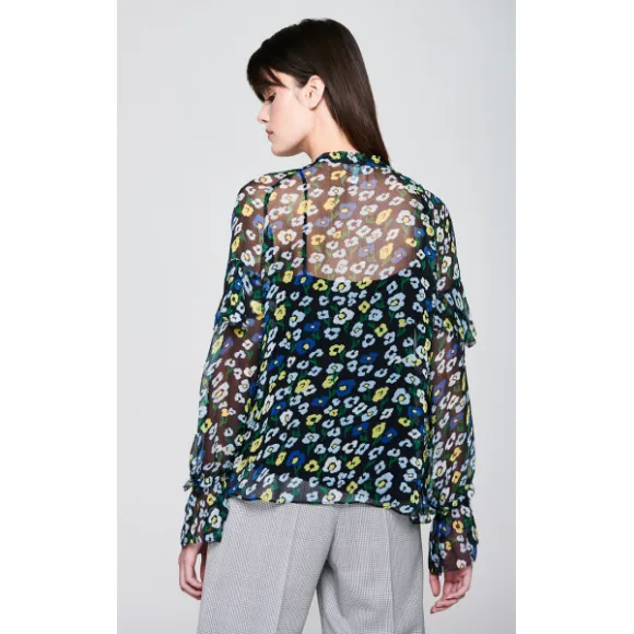 艾斯卡达/Escada 印花雪纺荷叶边罩衫 5031476_P932