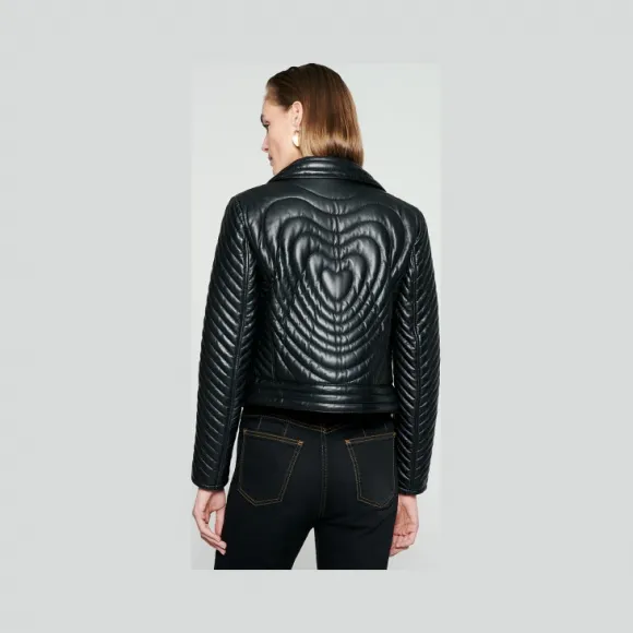 艾斯卡达/Escada Leather缝皮革心形外套 5031758_A001