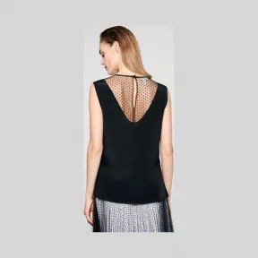 艾斯卡达/Escada 真丝混纺和薄纱无袖上衣 5031885_A001