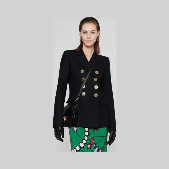 艾斯卡达/Escada 居住系列-羊毛羊绒豌豆大衣 5032383_A401