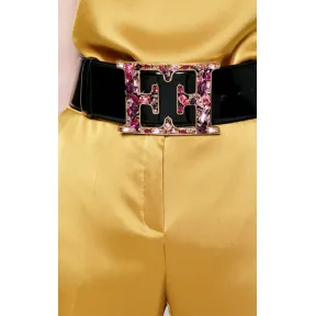 艾斯卡达/Escada 皮革水晶会标腰带 5032836_B679