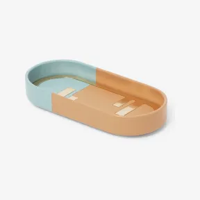 芬迪/Fendi Fendi O’Lock椭圆形饰物托盘拼色纳帕皮革饰物托盘 7AC0055RZF1JLV 8056582503998