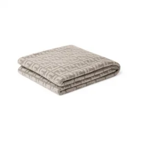 芬迪/Fendi FF毛毯-鸽灰色羊绒毯子 7AC044AL9OF0ECW