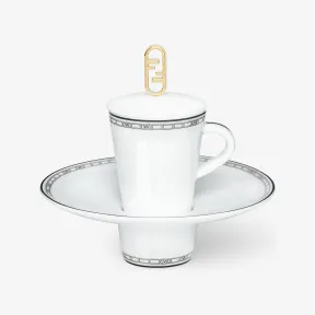 芬迪/Fendi Fendi O’Lock咖啡杯白色瓷质咖啡杯 7AC059ALW1F0V3B 8056582406343