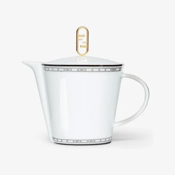 芬迪/Fendi Fendi O’Lock咖啡壶白色瓷质咖啡壶 7AC060ALW1F0V3B 8056582406350