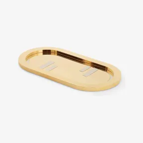 芬迪/Fendi Fendi O’Lock椭圆形饰物托盘金色金属托盘 7AC066B08F0CFK 8056582420868