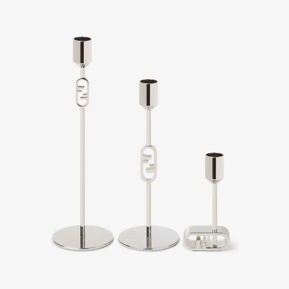 芬迪/Fendi Fendi O’Lock烛台套装银色金属烛台 7AC087B08F0TH0 8056582453767