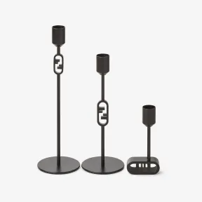 芬迪/Fendi Fendi O’Lock烛台套装黑色金属烛台 7AC087B08F1JLK 8056582453774