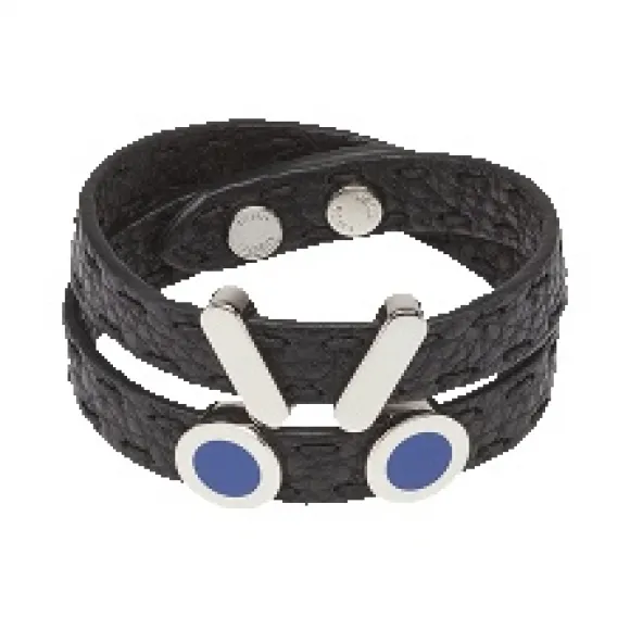 芬迪/Fendi 男士黑色BRACELET皮革手环 7AJ084 SH5 F02E2