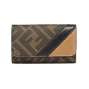 芬迪/Fendi 对角线钥匙包 - 棕色布料袋 7AP011AJF8F1EGA