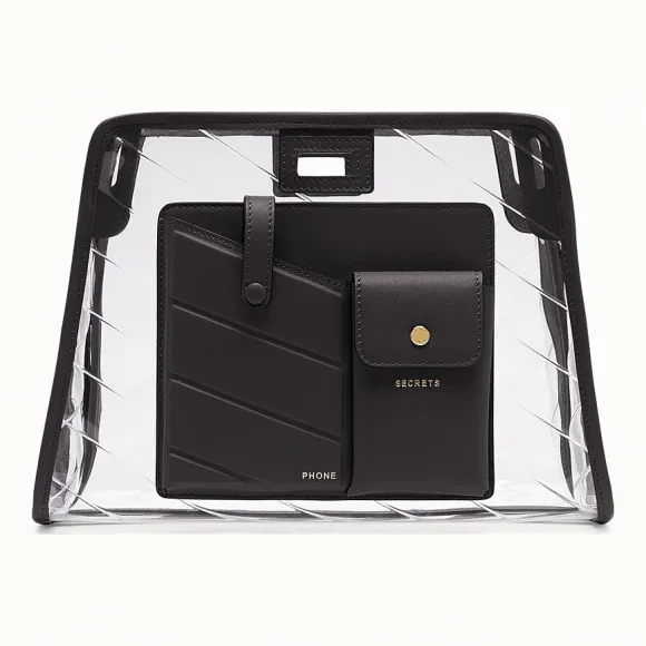 芬迪/Fendi 小号PEEKABOO DEFENDER_黑色皮革Peekaboo翻盖 7AR717 A7Q 7F0KUR