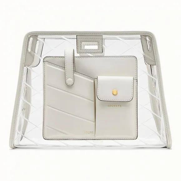 芬迪/Fendi 小号PEEKABOO DEFENDER_白色皮革Peekaboo翻盖 7AR717 A7Q 7F0QVL