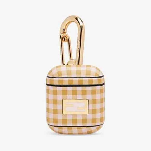 芬迪/Fendi 米色皮革耳机保护套 7AR816ABQJF1BDS