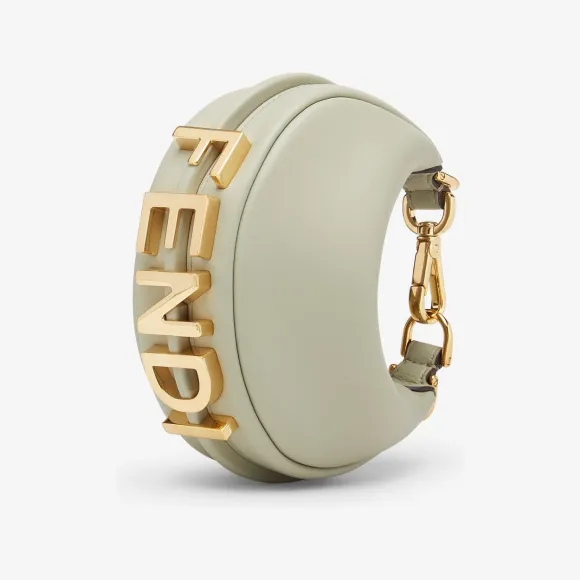 芬迪/Fendi Nano Fendigraphy-绿色皮革手腕包-女士迷你配件 7AS089AKKTF1K39 8057712159559