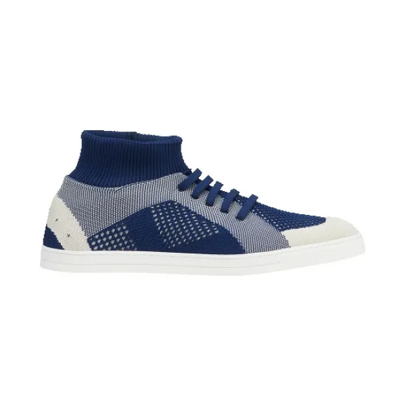 芬迪/Fendi 男士瓷蓝色SNEAKERS帆布运动鞋 7E1058 OCN F08KJ