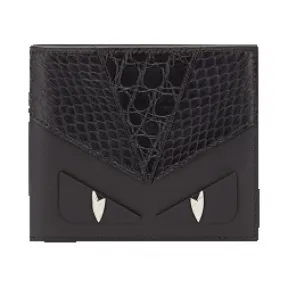 芬迪/Fendi 男士黑色皮夹小牛皮小型皮具 7M0169 9JK F01FT