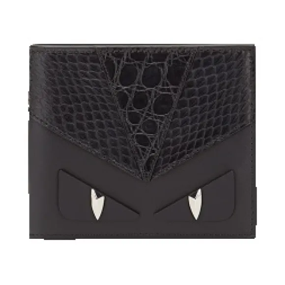 芬迪/Fendi 男士黑色皮夹小牛皮小型皮具 7M0169 9JK F01FT