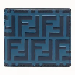 芬迪/Fendi 钱包_蓝色皮质双折钱包 7M0169 A42 PF147S