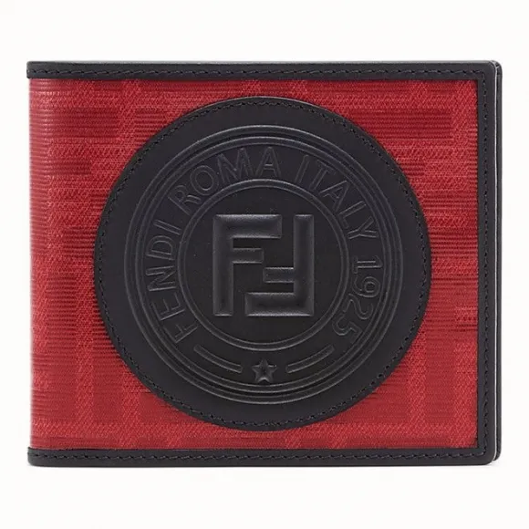 芬迪/Fendi 钱包_红色布料双折皮夹 7M0169 A5K 4F051U