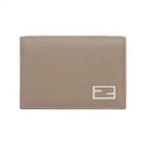 芬迪/Fendi 法棍卡片盒 - 米色皮革名片夹 7M0222AJF6F1JMT