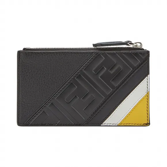 芬迪/Fendi 零钱包_黑色皮质零钱包 7M0227 A5P IF156G
