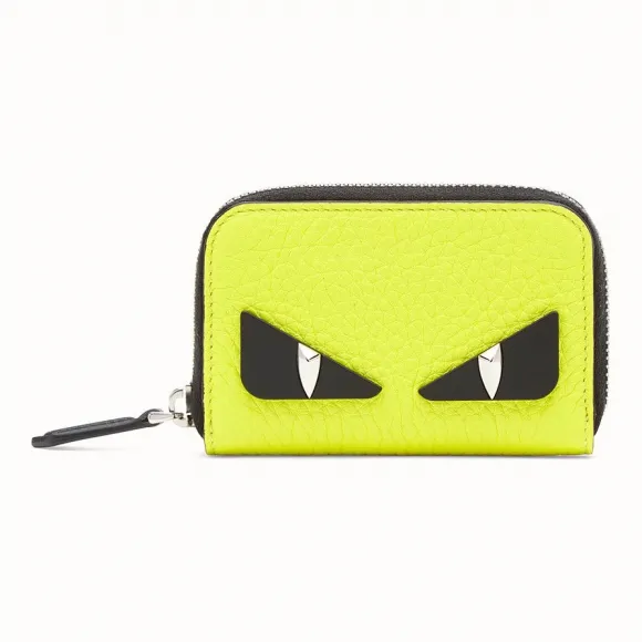 芬迪/Fendi 全拉链式皮夹_黄色意大利罗马诺皮夹 7M0257 A7T JF044V