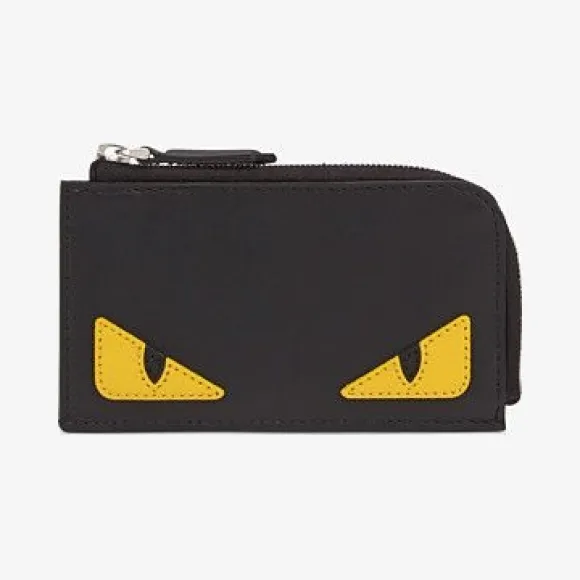 芬迪/Fendi 零钱包_黑色皮革手拿包 7M0270 O73 F17HQ