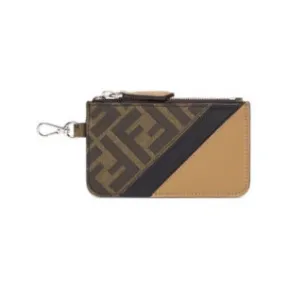 芬迪/Fendi 卡夹 - 棕色布料卡夹 7M0343AJF8F1EGA