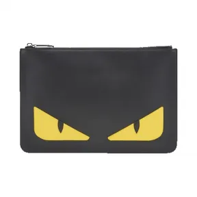 芬迪/Fendi 手拿包_黑色和黄色皮革手拿包 7N0078 O73 F0WAD