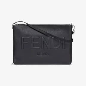 芬迪/Fendi 经典电脑包-黑色皮革电脑包-男士手拿包 7N0136AMACF0GXN 8056582661988