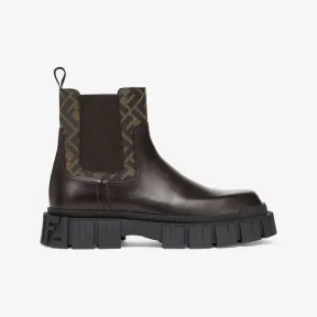 芬迪/Fendi 切尔西靴-棕色皮革切尔西靴-男士系带鞋和靴子 7U1446AKY8F1IXT 8056582233567