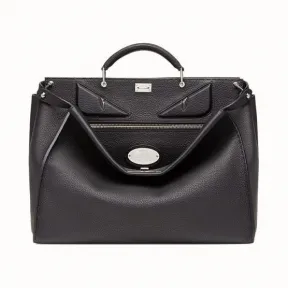 芬迪/Fendi PEEKABOO REGULAR_采用黑色罗马皮革制成 7VA388 8KL F0GXN