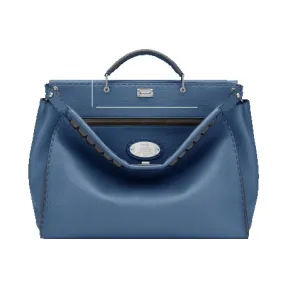芬迪/Fendi 男士海军蓝色PEEKABOO皮革包袋 7VA388 SH7 F06Y7