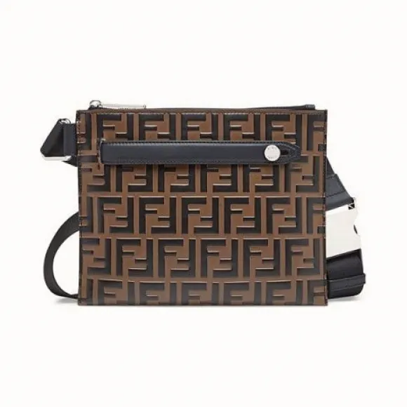 芬迪/Fendi 信差包_拼色皮革手袋 7VA437 A4K 5F0H3C