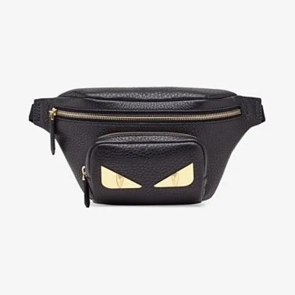 芬迪/Fendi 腰包_黑色意大利罗马诺皮革腰包 7VA446 A7S RF0KUR