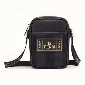 芬迪/Fendi 小号信差包_黑色帆布斜挎包 7VA456 A6F YF0GXN